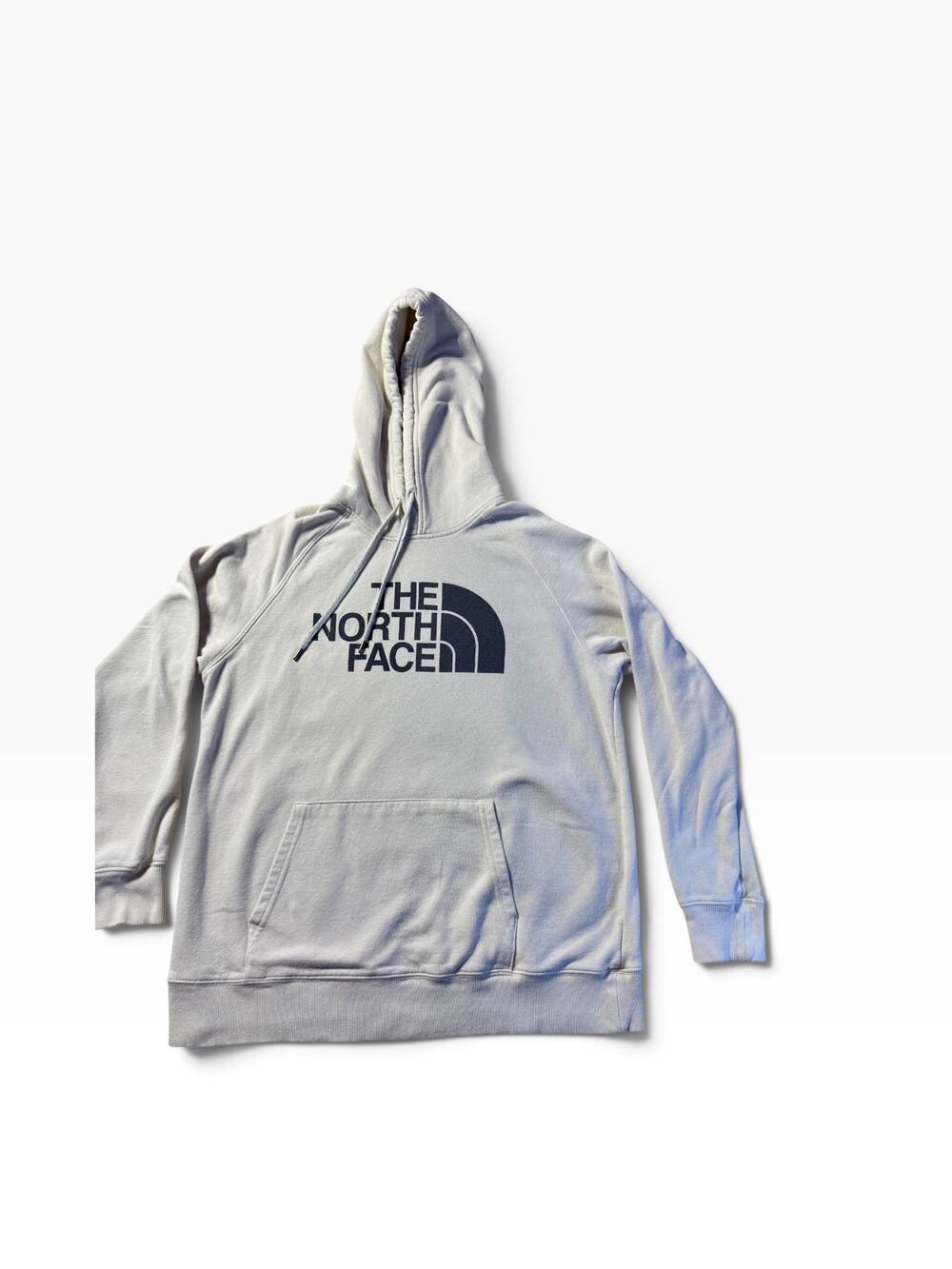 The North Face Half Dome Hoodie Women L White Pullover Logo Sweatshirt